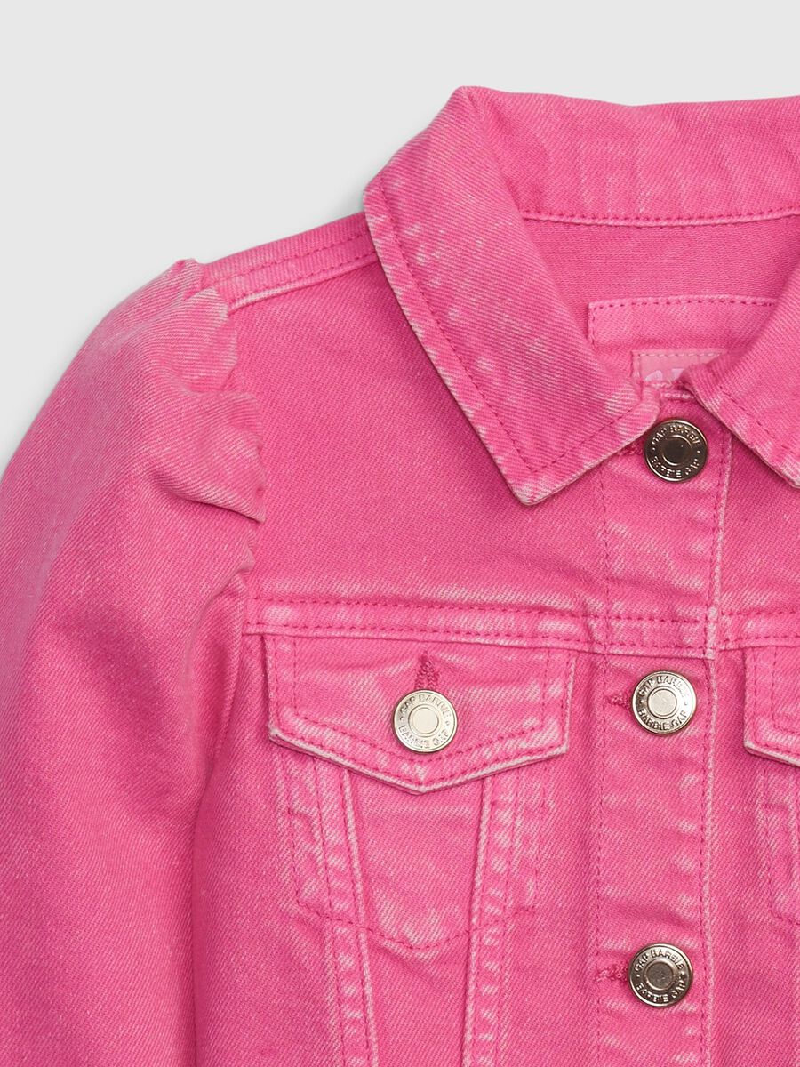 Giacca in denim con maniche a palloncino Barbie™_5