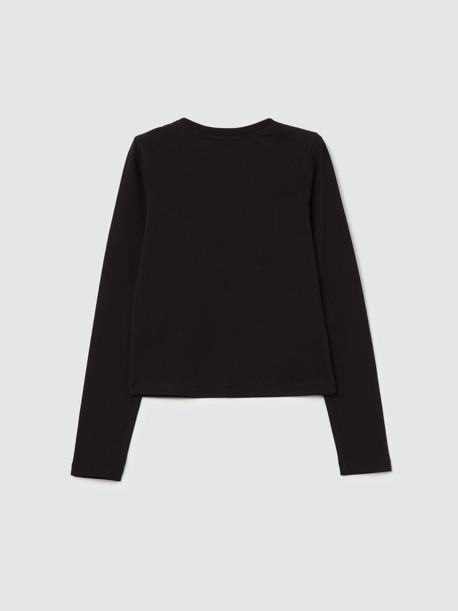 Long-sleeved T-shirt with gothic print_4