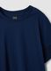 Blue short-sleeved pure cotton T-shirt_5
