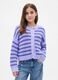 Purple striped cotton cardigan_0