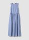 Multicolour striped pure cotton maxi dress, regular fit_4