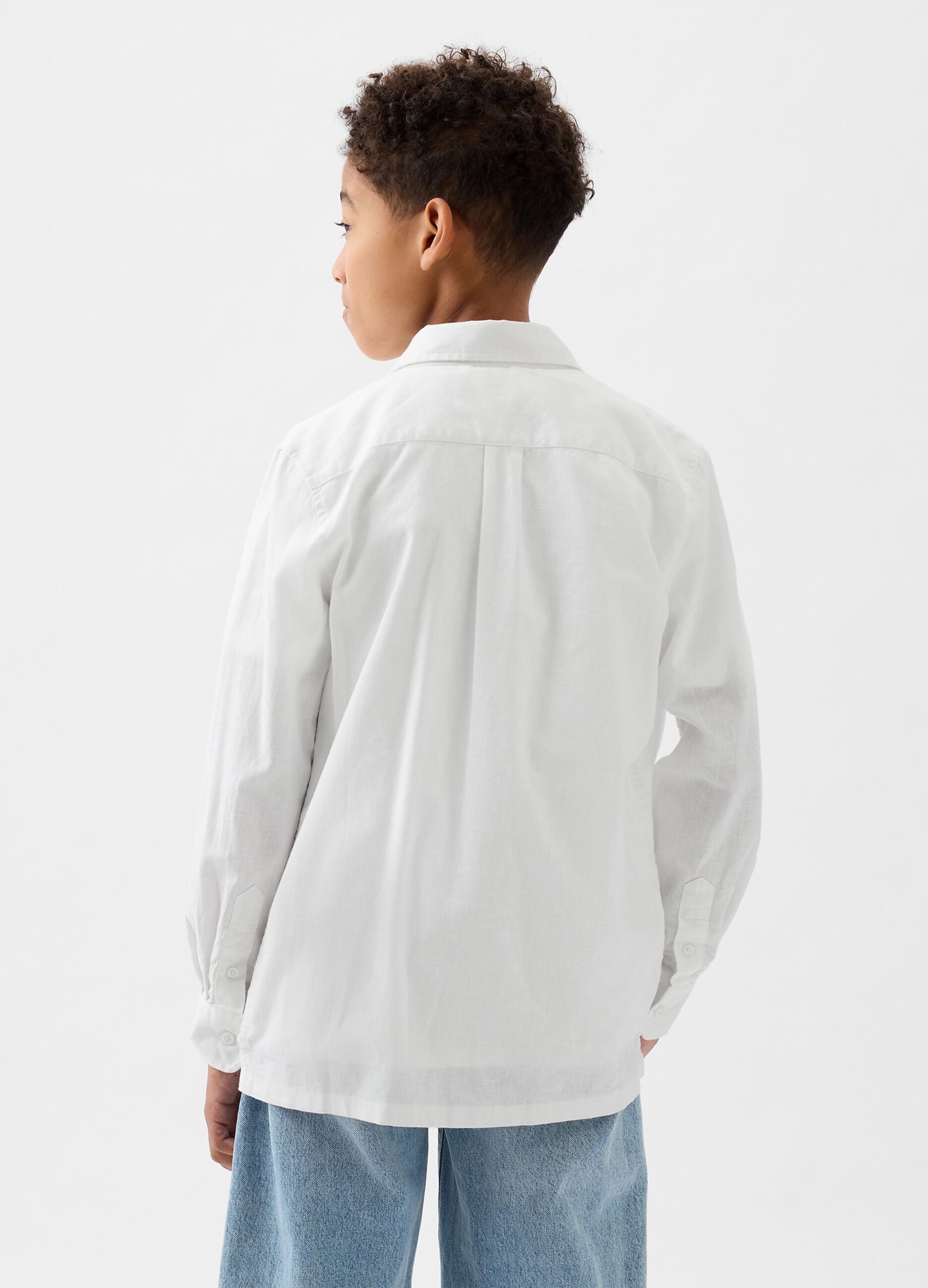 Camicia in lino e cotone