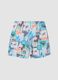 Multicoloured tropical print swim shorts_1
