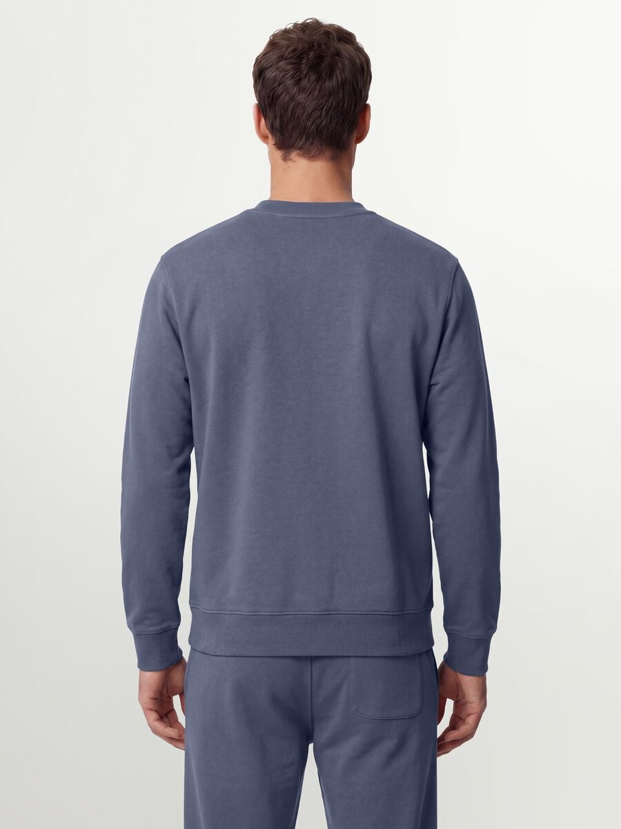 Felpa grigia girocollo in misto cotone regular fit_3