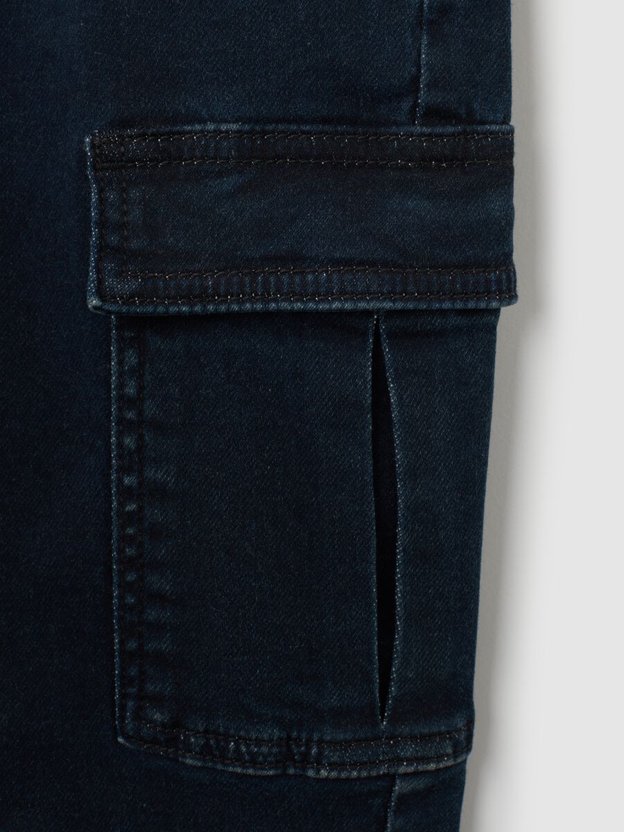Jeans da bambino in denim blu relaxed fit_3
