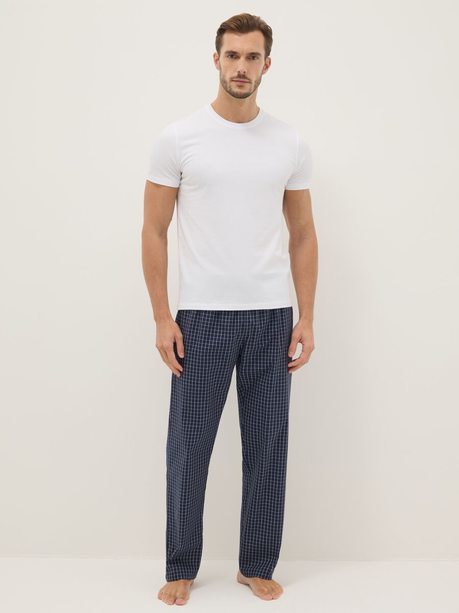 Multicolour Check Pure Cotton Pyjama Trousers Regular Fit_0