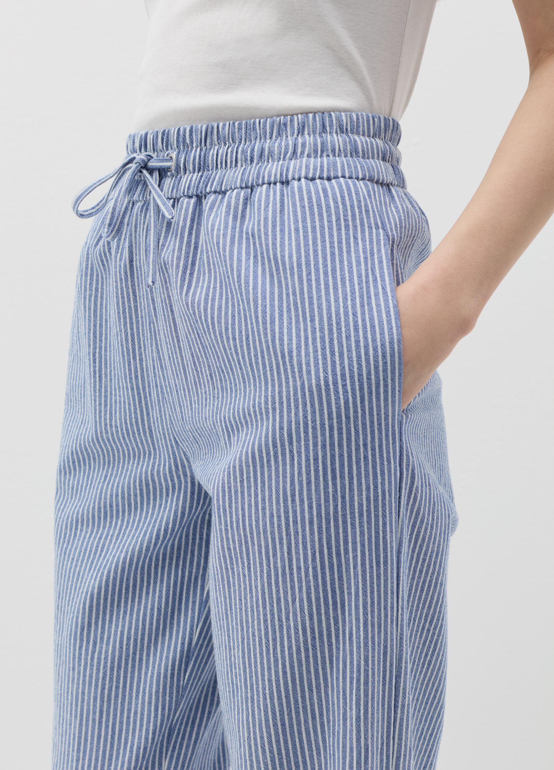 Fluid jogger trousers in cotton