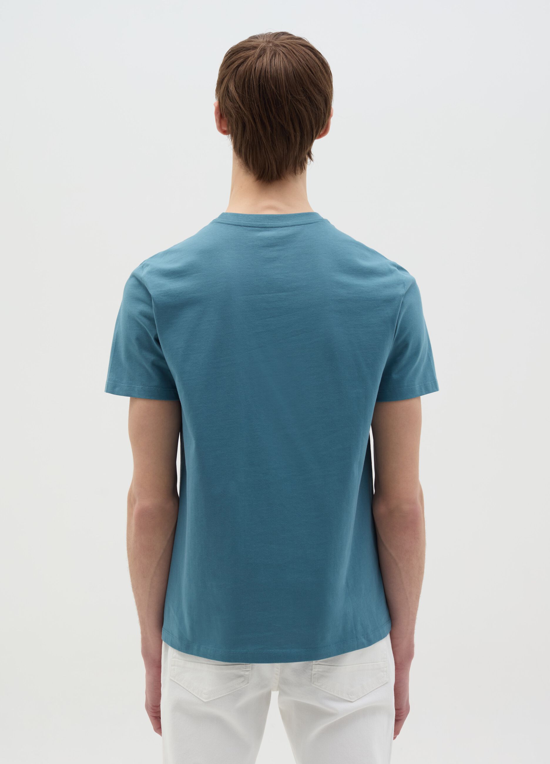 Organic cotton T-shirt with round neck