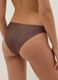 Brown stretch swim briefs with glitter-textured finish_2