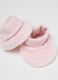 Pink hat and booties set in pure cotton regular fit with embroidery_2