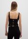 Black Velour Regular Fit Tank Top_3