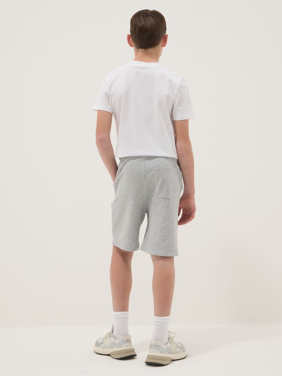 Boys' grey 100% cotton relaxed-fit shorts_1