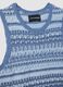 Multicolour cotton blend regular fit tank top with perforated texture_5