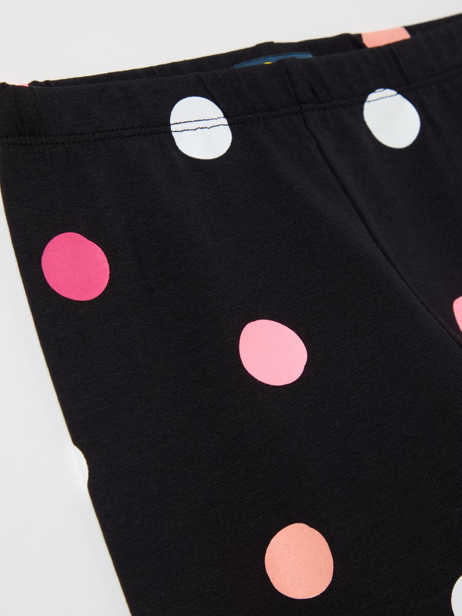 Black three-quarter leggings in stretch cotton_2