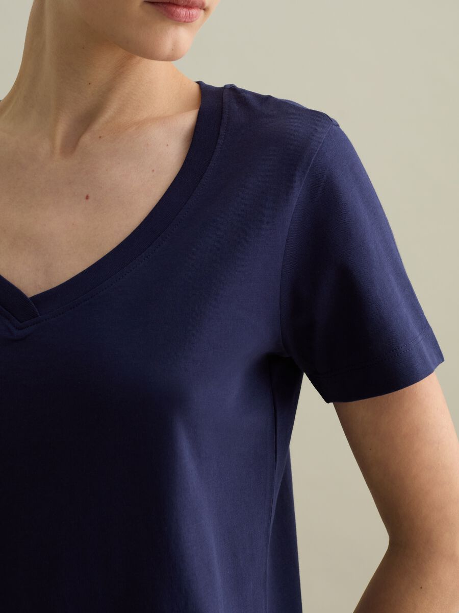 Cotton V-neck T-shirt_2