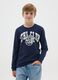 Boys' blue pure cotton T-shirt regular fit_0