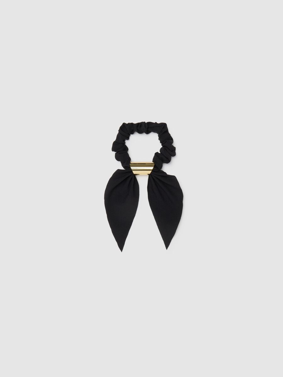 Women's multicolour hair tie with knot_0