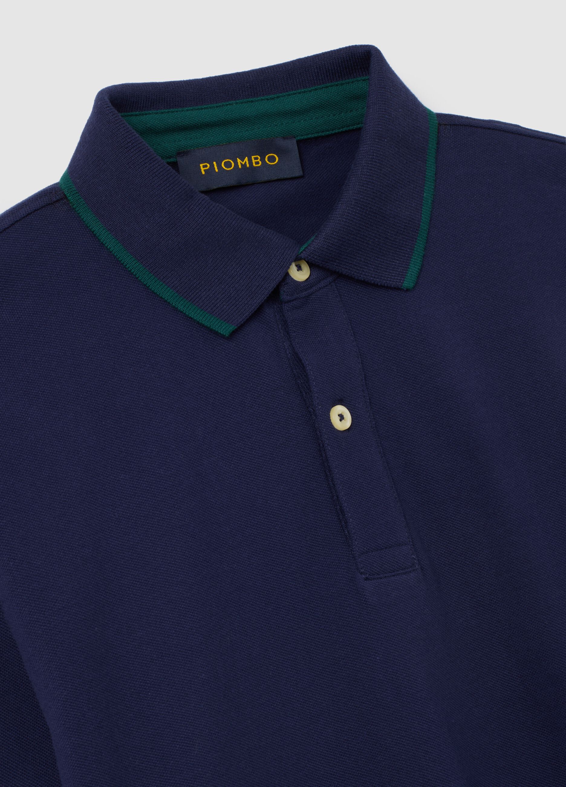 Pure Cotton Blue Polo Regular Fit