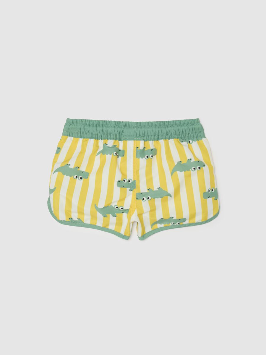 Children's multicolour swim shorts with print_1