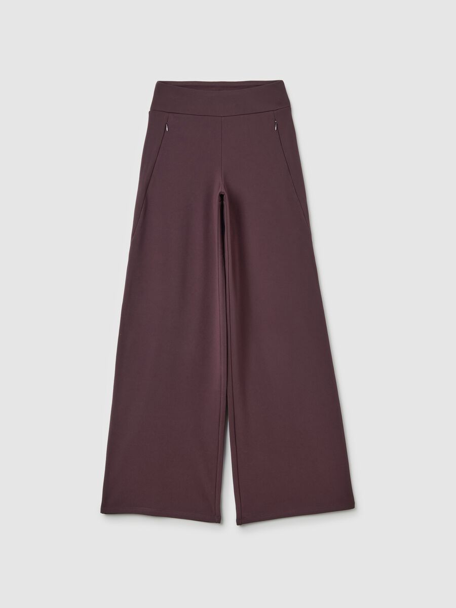 High-waisted wide leg trousers with zipped pockets ALTAVIA STUDIO_4