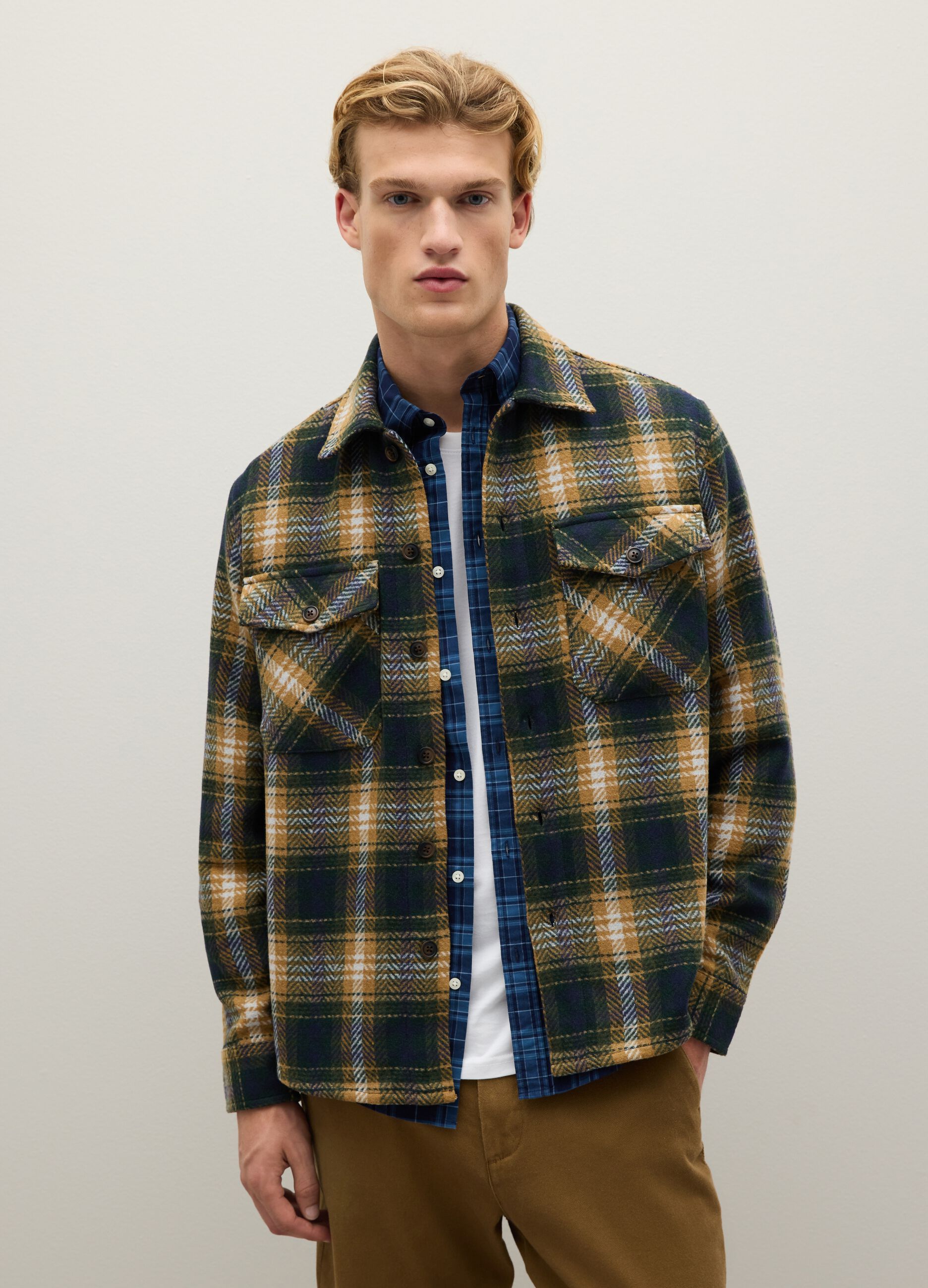 Multicolour Checked Oversized Shirt