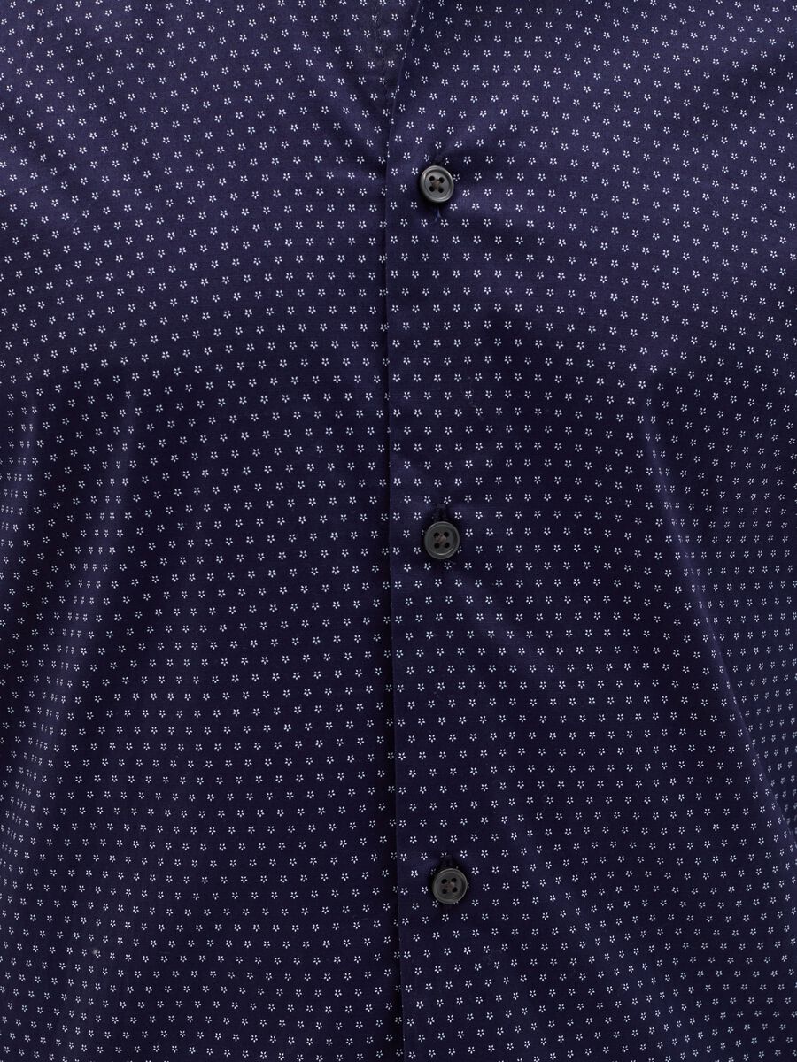 Slim-fit shirt with micro pattern_3