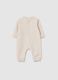 Tutina da neonato in puro cotone beige con orsetto_1