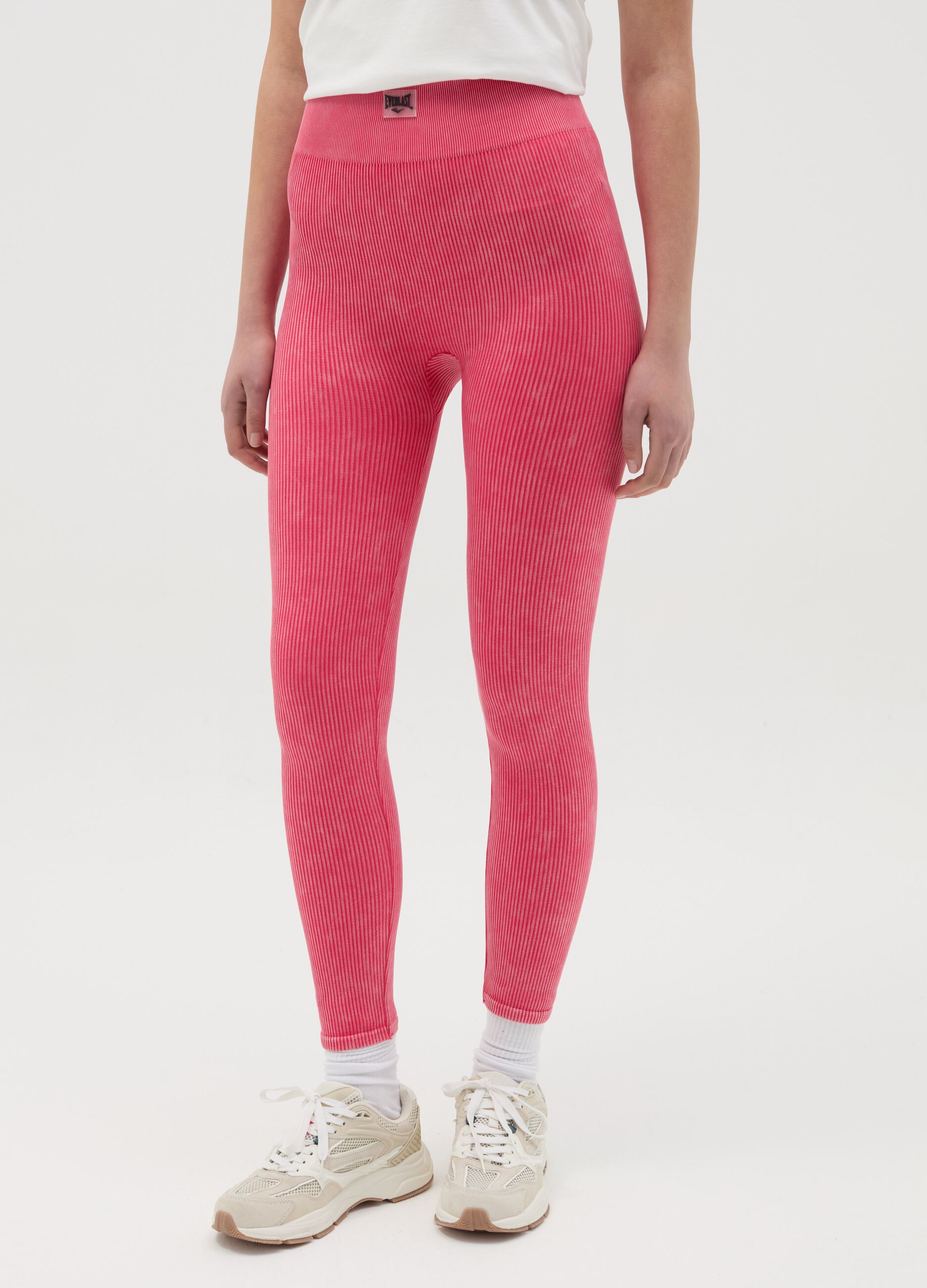 Stretch ribbed leggings