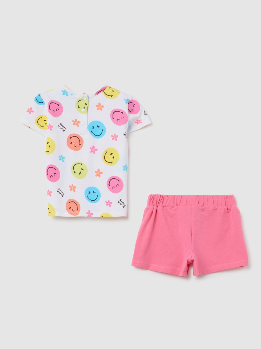 Smiley jogging set for baby girl with multicolour print_1