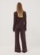 Brown stretch viscose pyjamas with V-neck_3