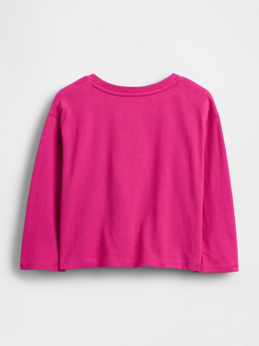 Long-sleeved cotton pink top_1