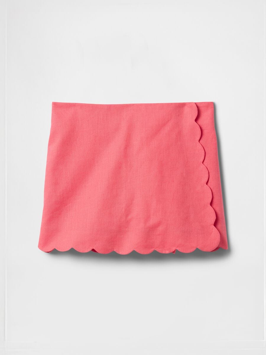 Pink Skort with Scalloped Edges_2