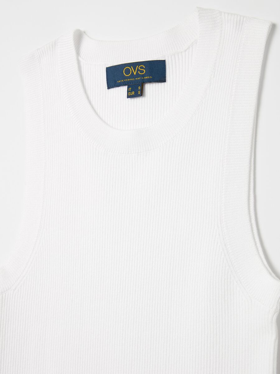 Ribbed tank top with halter neck_5