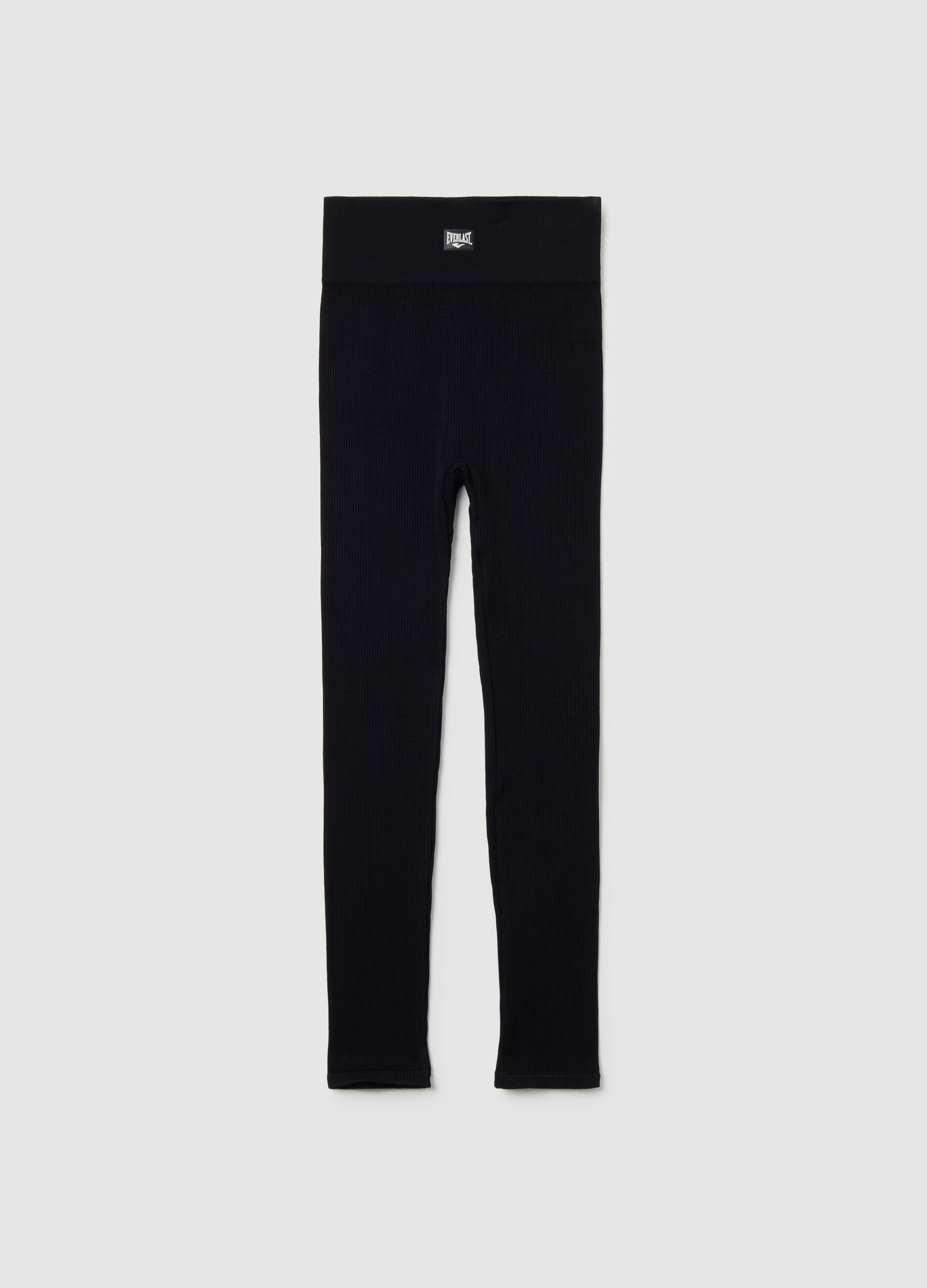 Leggings in tessuto elasticizzato neri regular fit