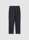 Blue viscose blend pyjama trousers in regular fit_0