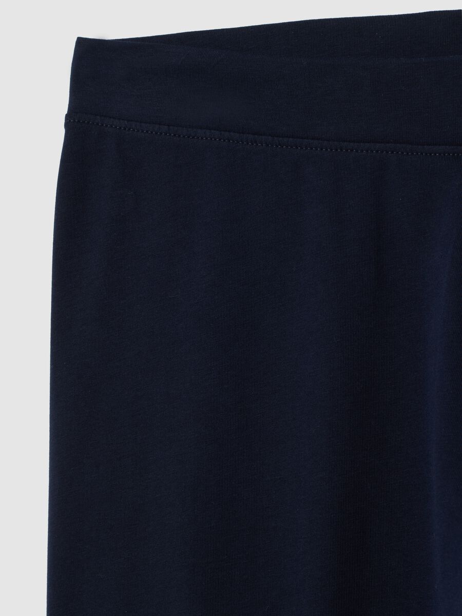 Women's Blue Cotton Skinny Fit Leggings_1