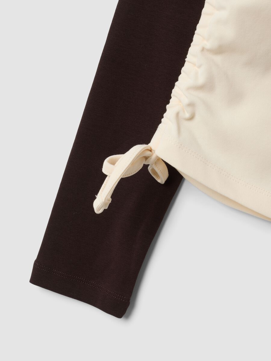 Beige stretch cotton crew-neck T-shirt_1