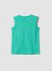 Green pure cotton vest top with surf print_1