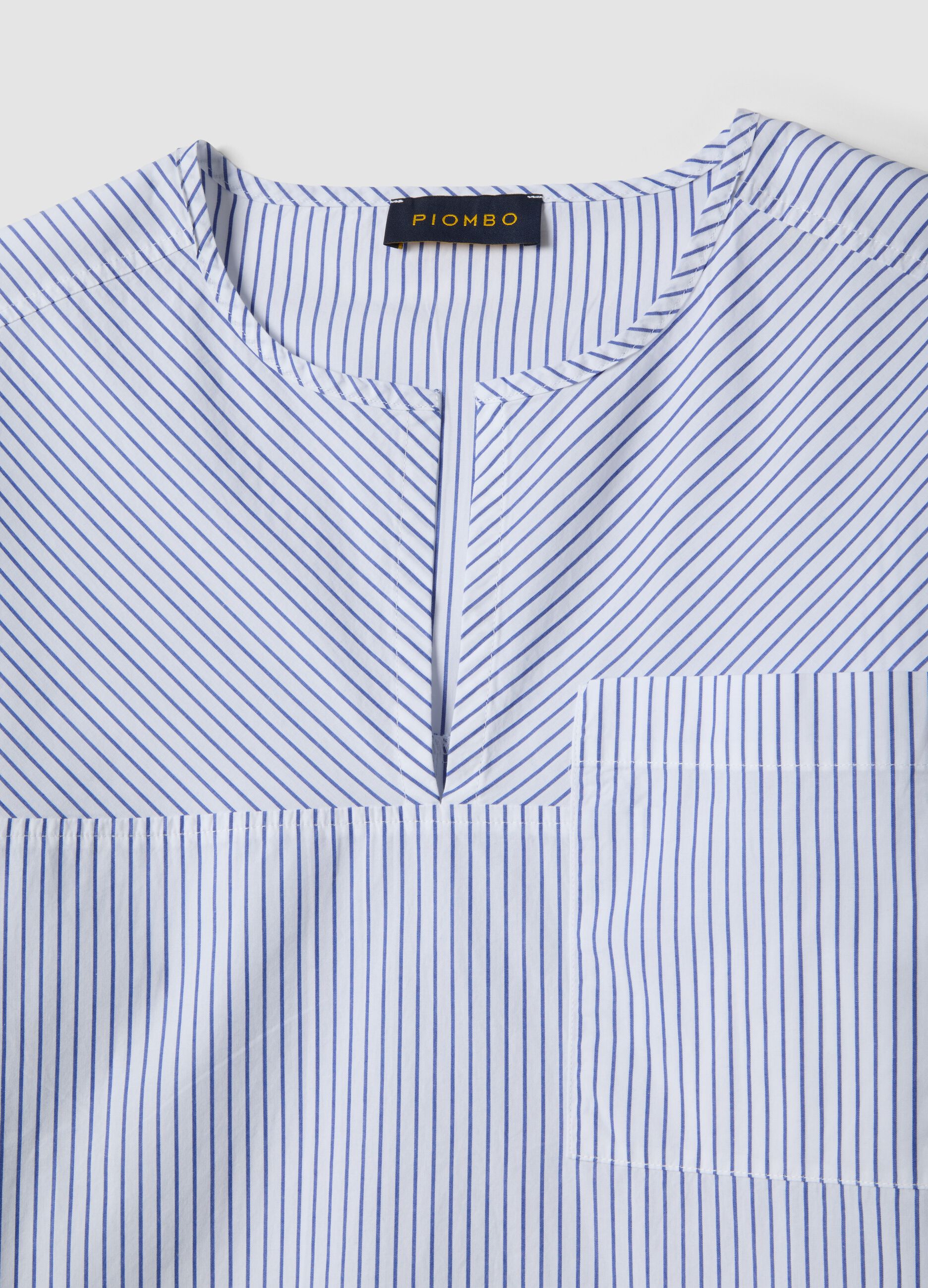 Multicolour striped pure cotton shirt regular fit with pocket