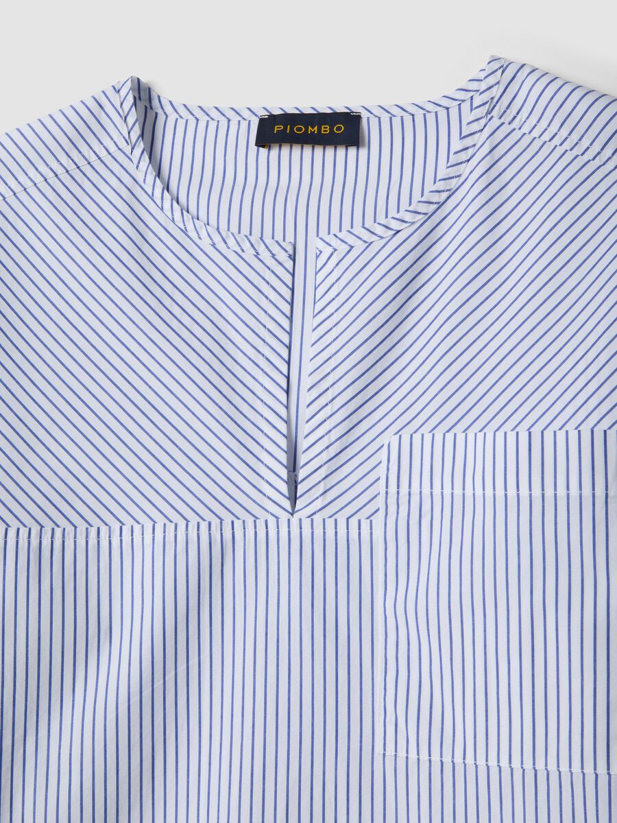 Multicolour striped pure cotton shirt regular fit with pocket_1