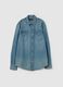 Western shirt in denim with pearl buttons_4