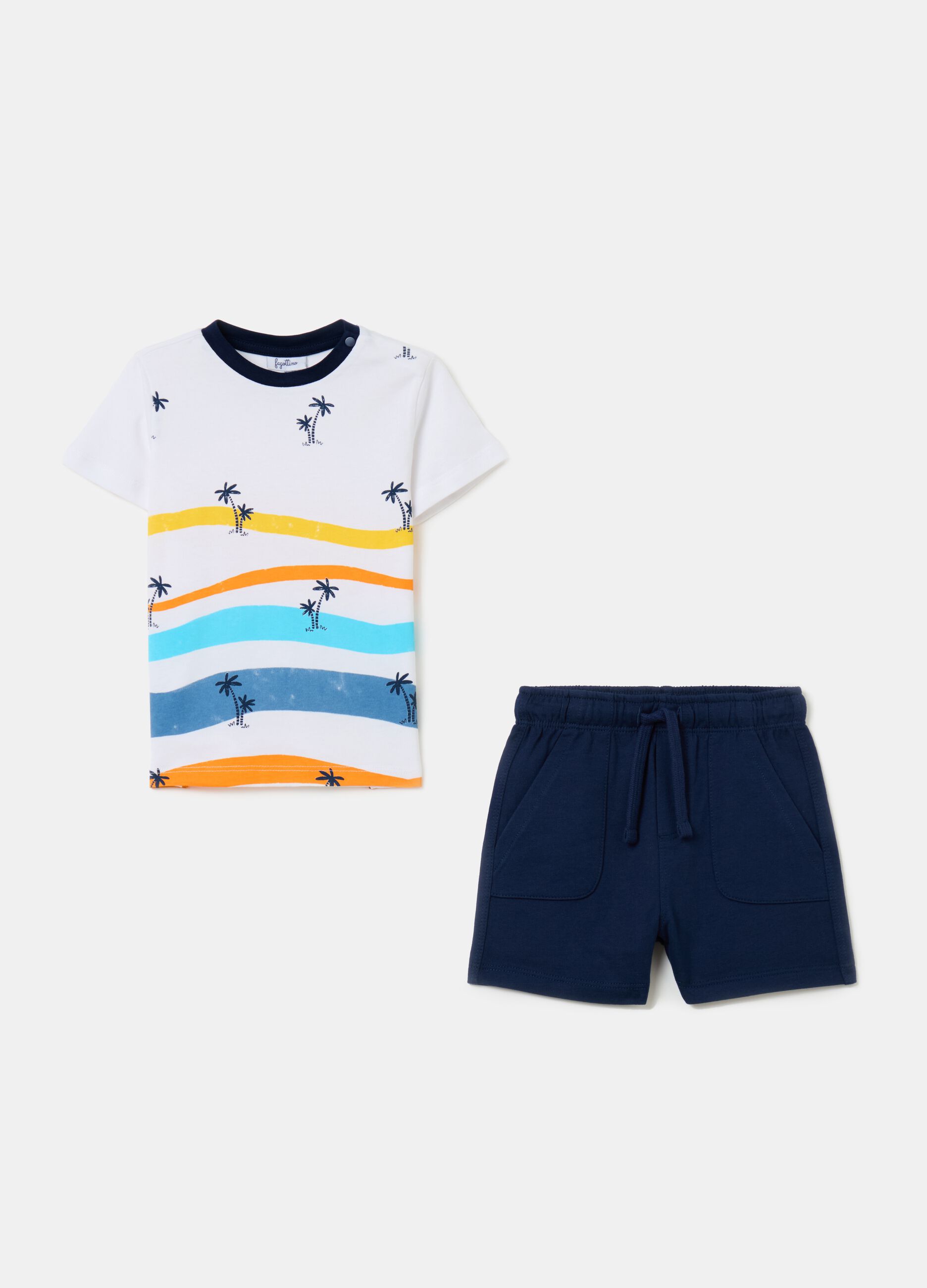 Cotton jogging set with print