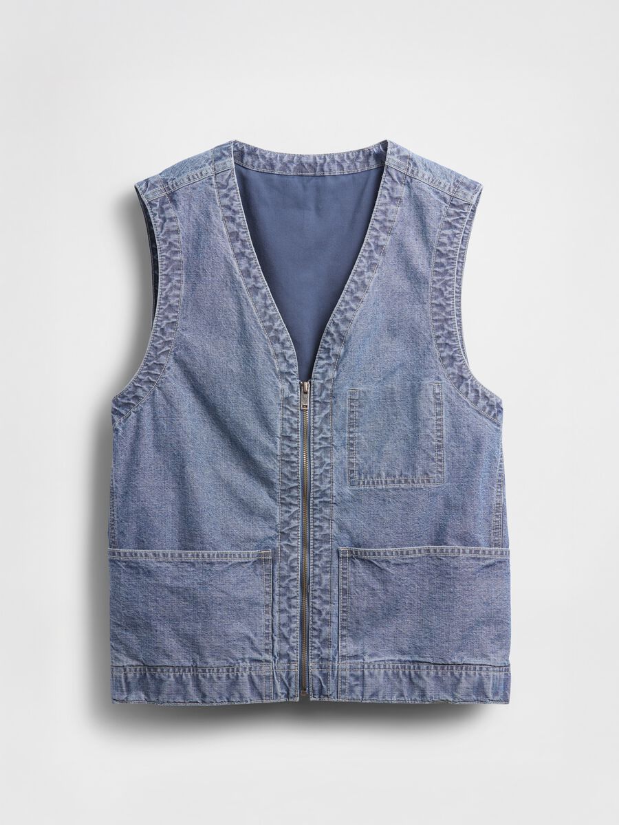 Gilet denim in cotone_3