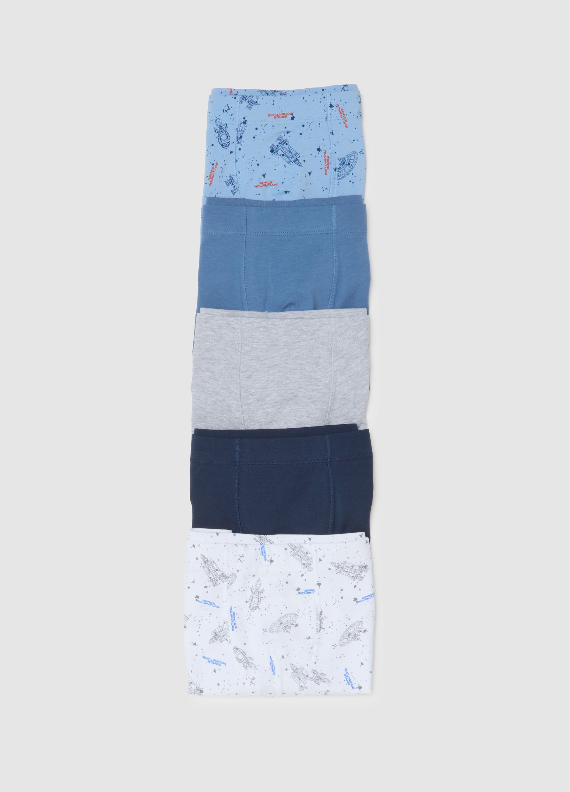 Boys' multipack boxer set in multicolour cotton blend regular fit