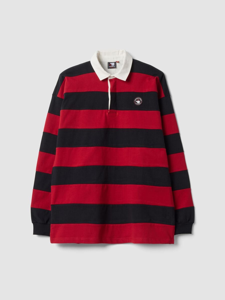 Multicoloured striped rugby polo_0
