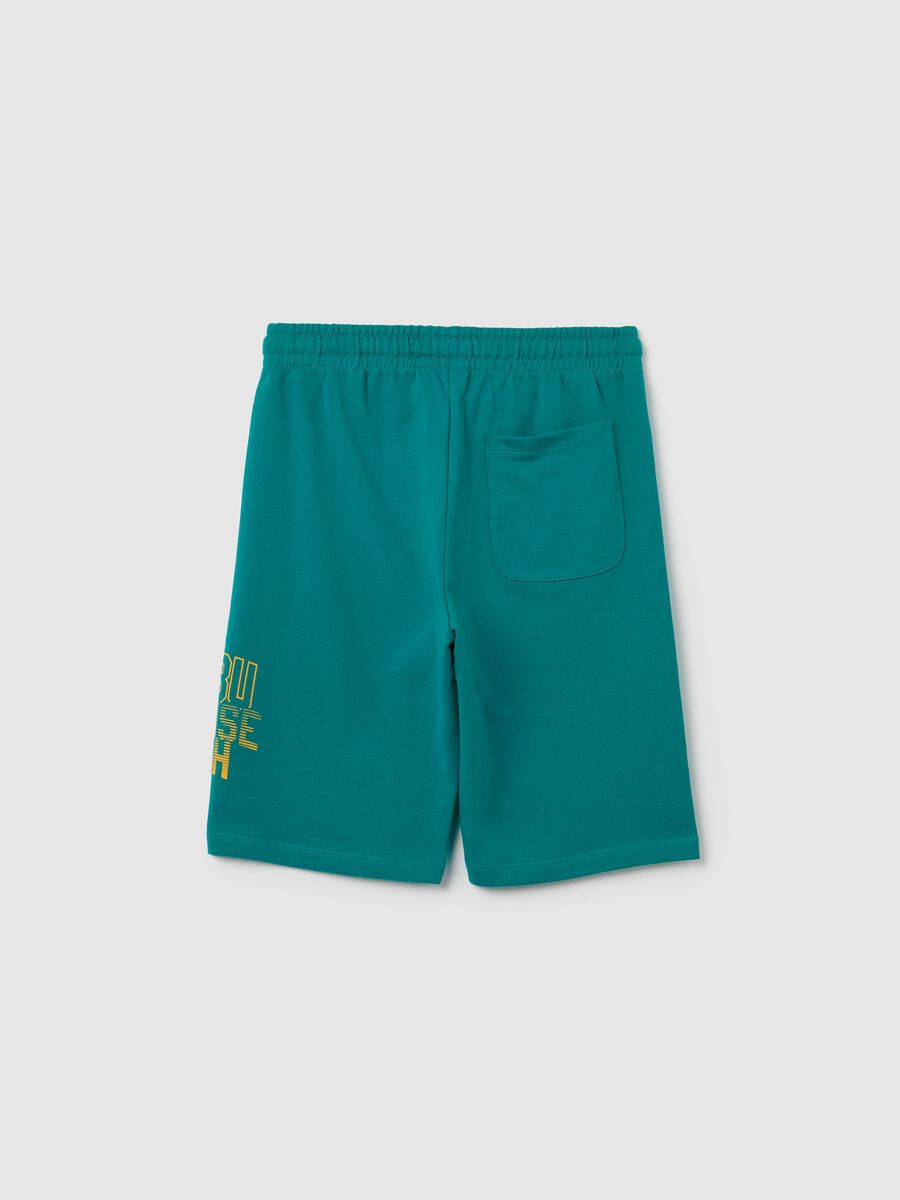 Green Cotton Shorts for Kids_1