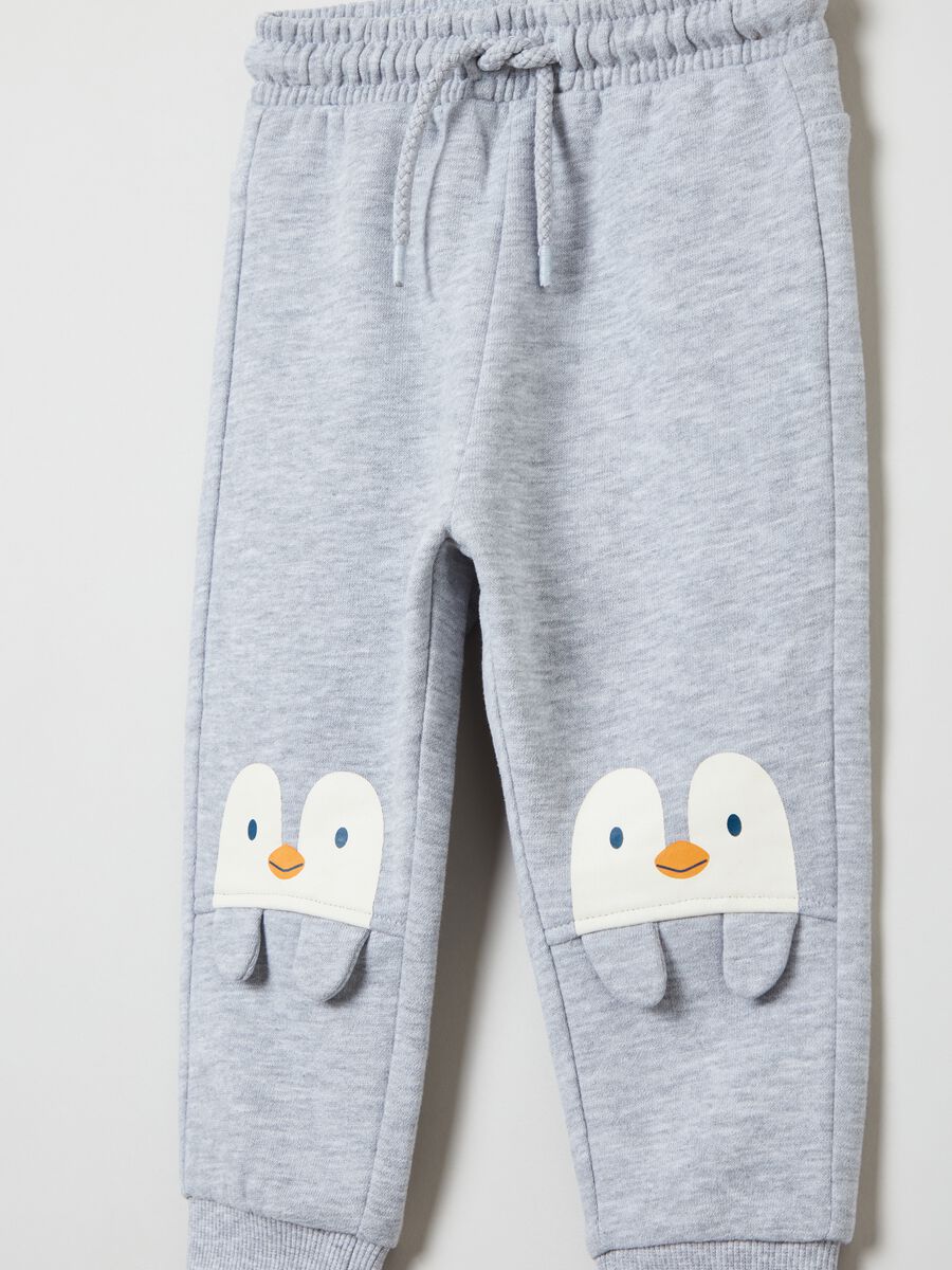 Joggers in felpa con coulisse e stampa_2