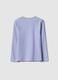 Girls' long sleeve purple t-shirt in pure cotton regular fit_1