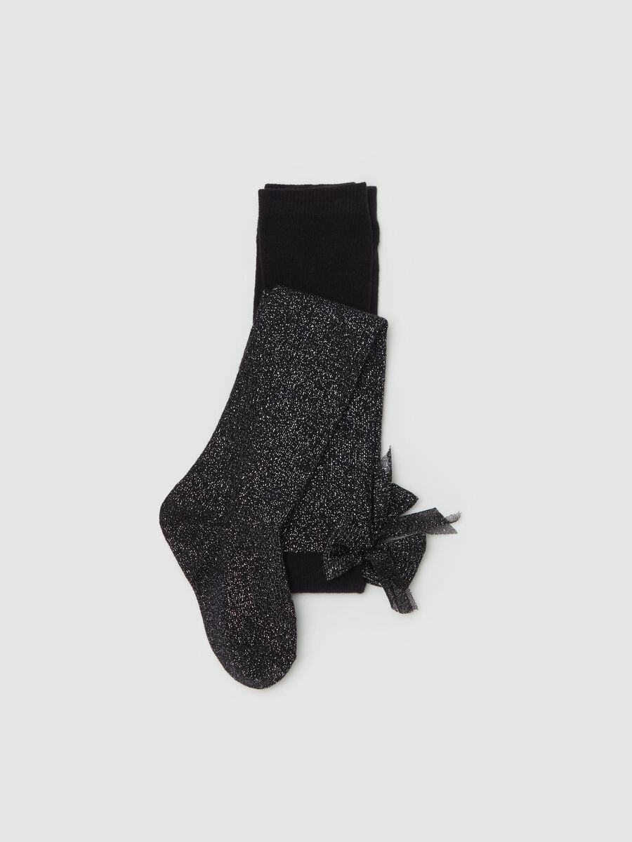 Tights with lurex and bow_0