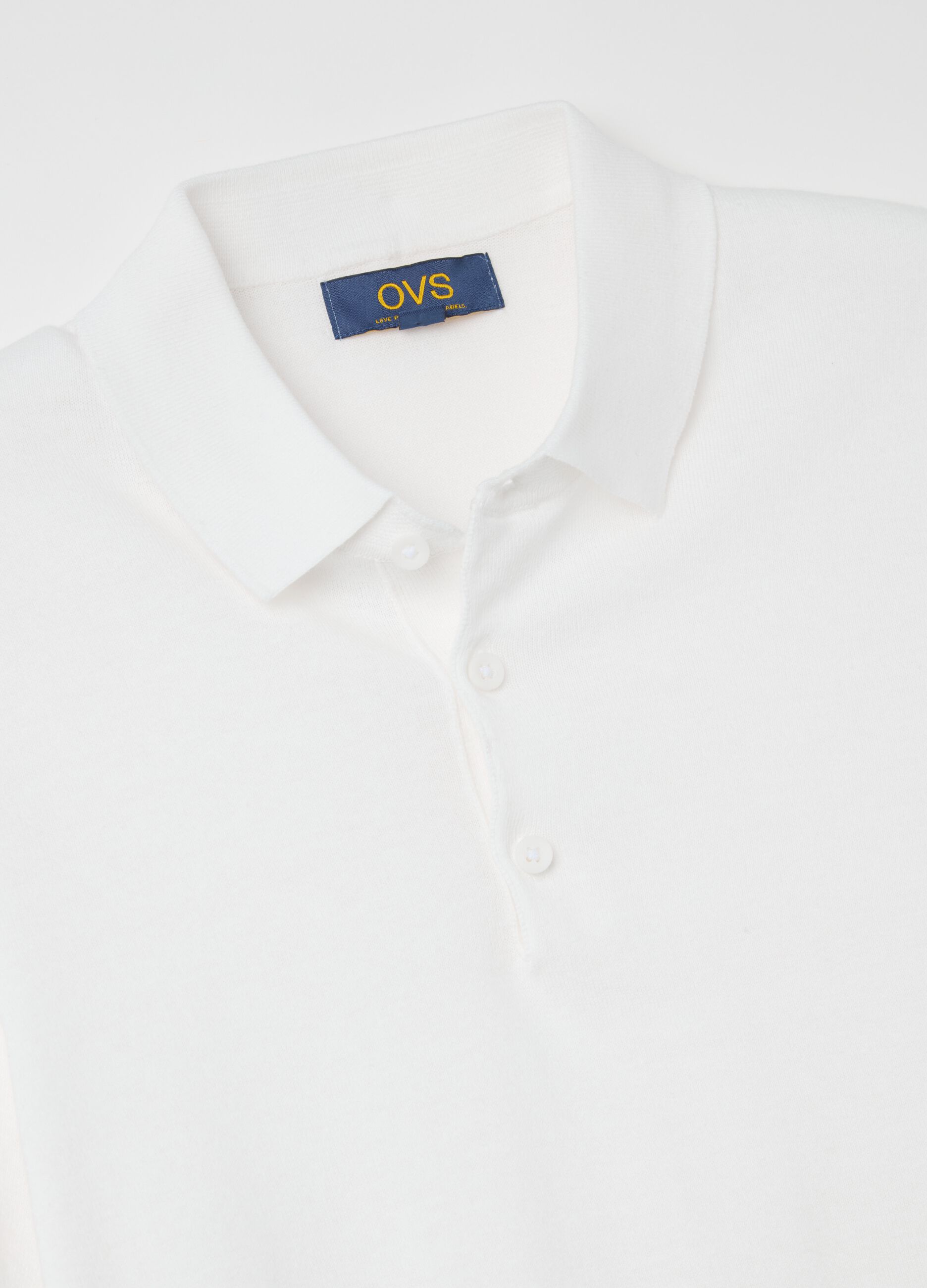 Polo shirt in solid colour cotton